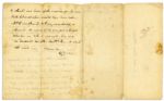 Declaration Signer George Clymer Autograph Letter Signed Regarding a Slave Exchange -- ''...Captain Litle proposed...to exchange his black girl registered in Penn'a for Judy...'' -- 1768