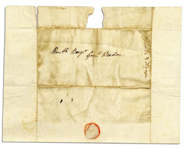 Thomas Nelson Signed Letter on Benedict Arnold's Whereabouts at the Beginning of the Virginia Campaign That Would Lead to Yorktown -- ''...Yesterday the enemy's fleet passed Burwell's Ferry...''