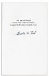 Gerald Ford Signed Easton Press Edition of His Autobiography ''A Time to Heal''