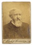 Rare Benjamin Harrison Signed Cabinet Card