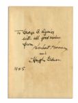 Herbert Hoover Signed Copy of ''The Basis of Lasting Peace'' -- 1945 Book on the United Nations