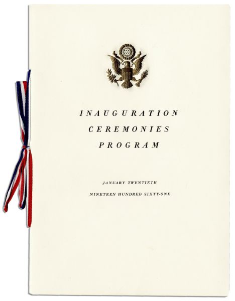 John F. Kennedy's Presidential Inauguration Invitation, Ticket & Program -- Special Press Packet
