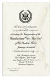 John F. Kennedy's Presidential Inauguration Invitation, Ticket & Program -- Special Press Packet