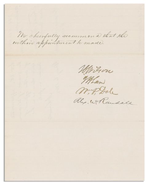 Abraham Lincoln War-Dated Endorsement Signed on 6 May 1864 on the Back of a Full Letter -- While the Battle of the Wilderness Raged in Virginia