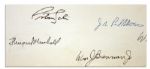 Rehnquist Supreme Court Signed Photo -- All Nine Justices Sign Including William Rehnquist, Sandra Day O'Connor & Thurgood Marshall -- 19.25'' x 16.25''