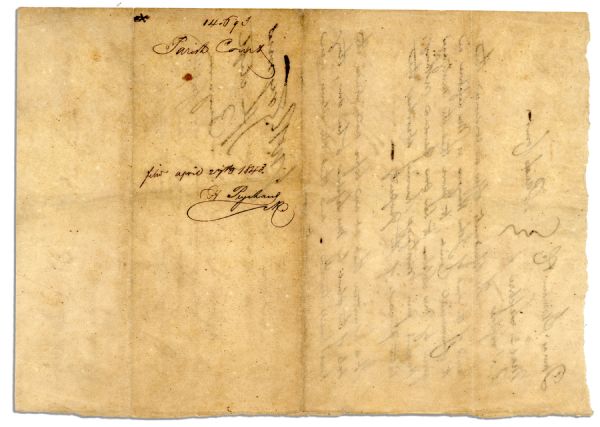 Confederate Statesman Judah Benjamin Document Signed -- ''...It is admitted that at and before and since the sale of the slaves...''