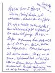 Hitler's Bodyguard and SS Squad Leader, Rochus Misch, Signed Photo and Note Mentioning Hitler -- ''...I witnessed my chief after his suicide...''