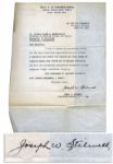 General Joseph Stilwell Typed Letter Signed -- ''...[this box of cigars]...will add...relaxation to many otherwise 'tough' conferences...'' -- Dated 1943 From China