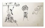 Charles Schulz Draws Snoopy In a Scene With Characters From Ten Other Cartoons -- 23'' x 14.5''