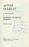 Rare Autobiography Signed by Everest Sherpa Tenzing Norgay -- ''After Everest''