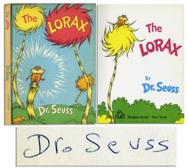 Very Rare ''The Lorax'' First Edition, First Printing Signed by Dr. Seuss
