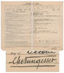 Doomed French Flying Ace Charles Nungesser Applies for Aviation Insurance -- 1924