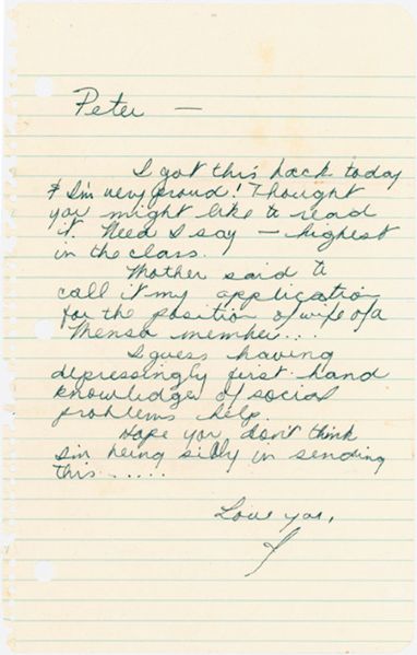 Rare Early Janis Joplin Letter to Her Boyfriend -- ''...I guess having depressingly first hand knowledge of social problems helps...'' -- 1965