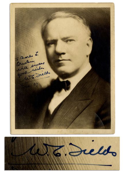 Scarce Early W.C. Fields 8'' x 10'' Signed Photo