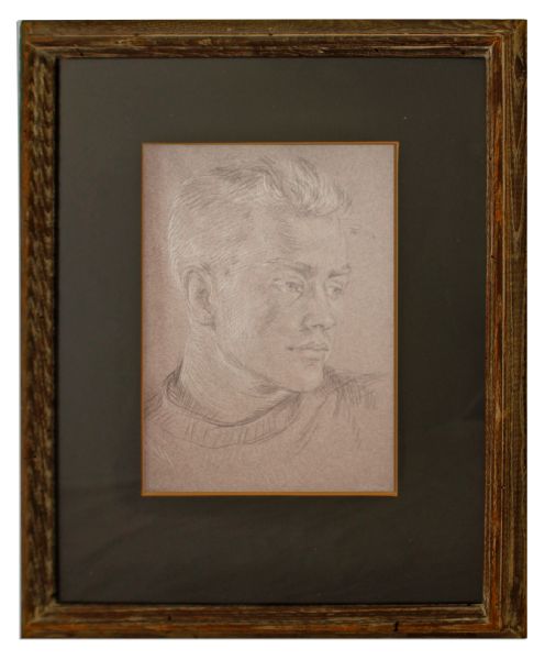 Paul Cadmus Charcoal Portrait -- ''Jen''