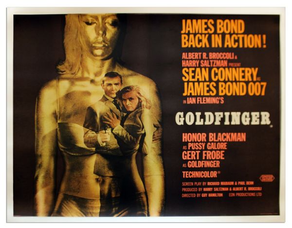 Original James Bond 1964 Goldfinger Poster