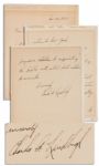 Charles Lindbergh November 1927 Autograph Letter Signed -- ...in preparation of my flight to Paris...the efficient manner in which you handled things...is something which I deeply appreciate...