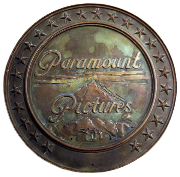1920's Paramount Pictures Sign -- Fantastic Bronze Double-Cast Sculpture Weighing 50 Pounds -- From Historic Paramount Theatre in New York City