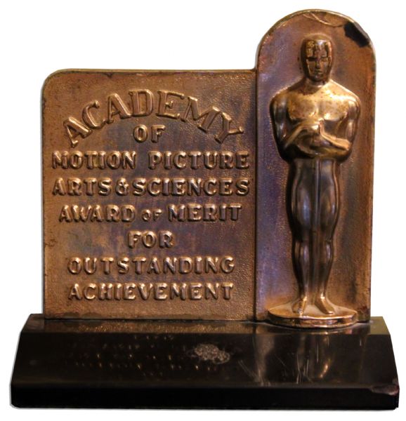 Vintage, Circa 1930's Tablet Academy Award -- ''Lost'' Academy Award Exchanged for the ''Oscar'' Statuette