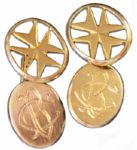 Bing Crosby Personally Owned & Worn Set of Cuff Links