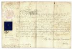 King William IV Military Document Signed -- 1833