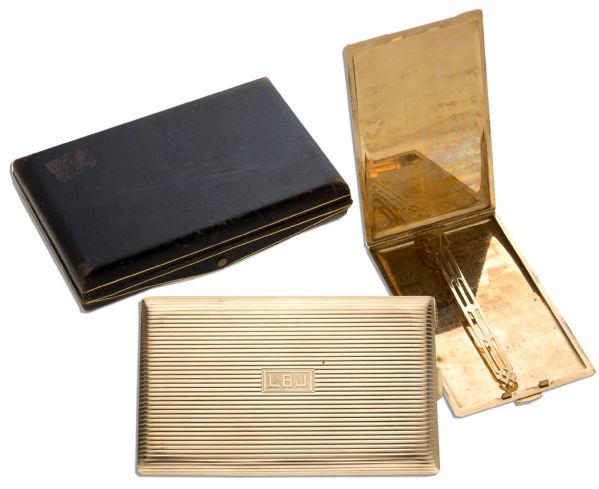 Lyndon Johnson Personally-Owned Gold Cigarette Case