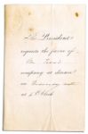 President Franklin Pierce Invitation