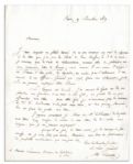 1819 Napoleonic General Edme Aime Lucotte Autograph Letter Signed -- "…It is a riddle that I cannot explain…"