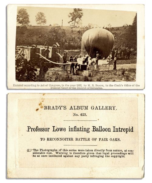 Period CDV of Professor Lowe's Spy Balloon