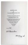 Limited Edition of ''Skyward'' Signed by Admiral Richard Byrd -- Includes Fabric from His Actual Aircraft