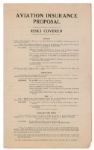 Doomed French Flying Ace Charles Nungesser Applies for Aviation Insurance -- 1924