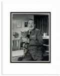 Walt Disney Signed Photo Where He Holds a Lynx Without Fear