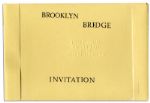 Tiffany Invitation for the Opening Ceremonies of the Brooklyn Bridge