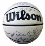 L.A. Lakers 2003-2004 Team Signed Basketball -- Including Shaquille O' Neil and Karl Malone -- With PSA/DNA COA