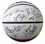 L.A. Lakers 2003-2004 Team Signed Basketball -- Including Shaquille O' Neil and Karl Malone -- With PSA/DNA COA