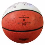 L.A. Lakers 2003-2004 Team Signed Basketball -- Including Shaquille O' Neil and Karl Malone -- With PSA/DNA COA