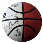 L.A. Lakers 2003-2004 Team Signed Basketball -- Including Shaquille O' Neil and Karl Malone -- With PSA/DNA COA