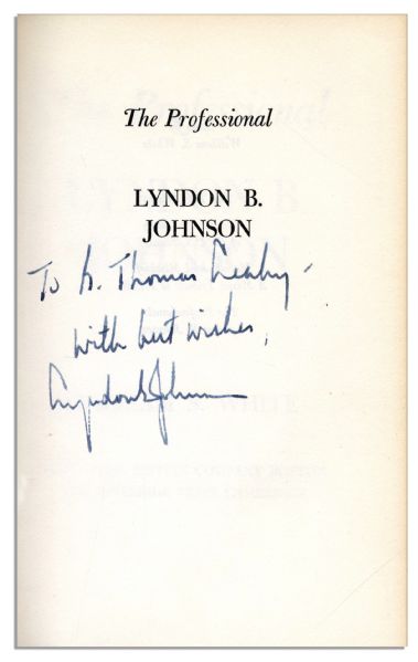 Lyndon B. Johnson Signed ''The Professional''