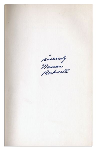 Norman Rockwell Signed First Edition of His 1960 Autobiography ''Norman Rockwell My Adventures as an Illustrator''