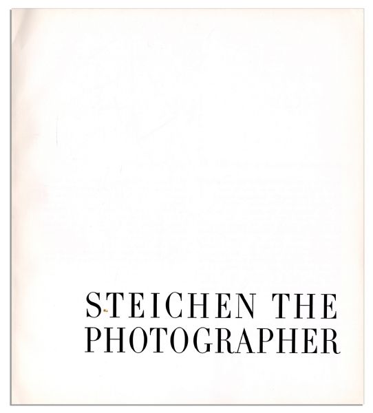Edward Steichen Signed Sketch & Book -- ''Steichen the Photographer''