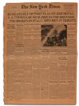 The New York Times From 1 May 1945 -- Russians Fly Victory Flag on Reichstag... & ...Dachau Captured by Americans... -- WWII Ending