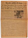 WWII Newspaper -- 21 April 1945 -- New York Herald Tribune Reports Nurembergs Fall