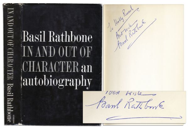 Basil Rathbone Signs His Memoir ''In and Out of Character''