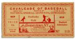1939 Cooperstown Baseball Hall of Fame Ticket to Dedication Ceremony -- With PSA/DNA