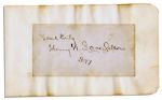 Poet Henry W. Longfellow Autograph -- Yours truly / Henry W. Longfellow / 1877 -- On 6.75 x 4 Album Page -- Very Good