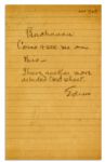 Thomas Edison Autograph Note Signed