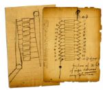 Thomas Edison Sketches for Edison Chemical Factory -- One Sketch Hand-Annotated by Edison
