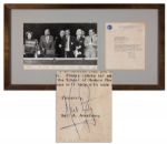 Neil Armstrong 1970 Typed Letter Signed on NASA Letterhead