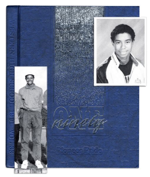 Tiger Woods High School Yearbook -- With Early Pictures of Tiger on the Golf Team