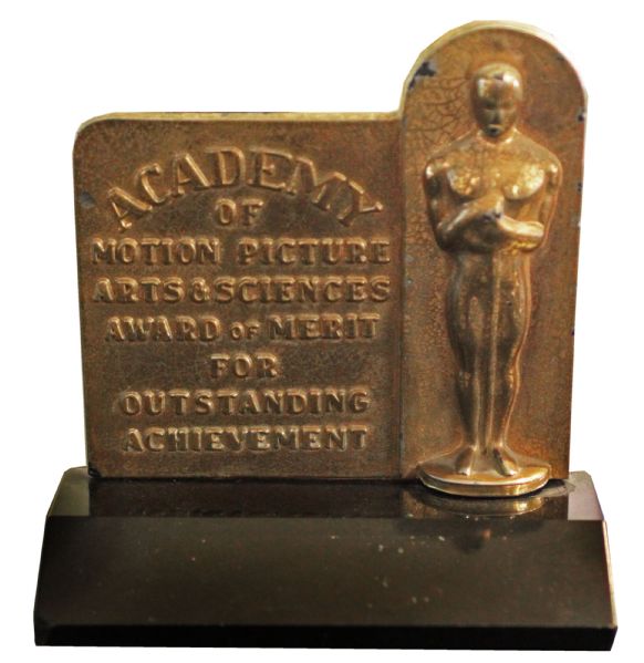 Vintage, Circa 1930's Tablet Academy Award -- Lost Academy Award Exchanged for the Oscar Statuette